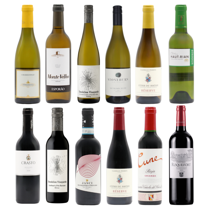 Favourite Whites & Reds Twelve HALVES (12×37.5cl)