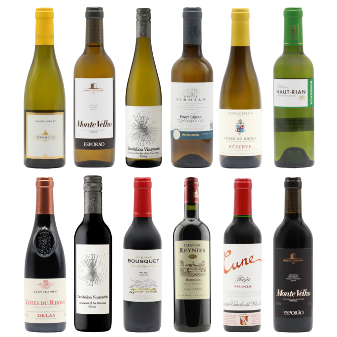 Favourite Whites & Reds Twelve HALVES (12×37.5cl)