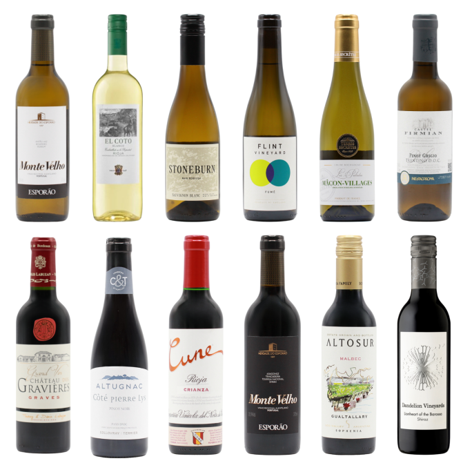 Favourite Whites & Reds Twelve HALVES (12×37.5cl)