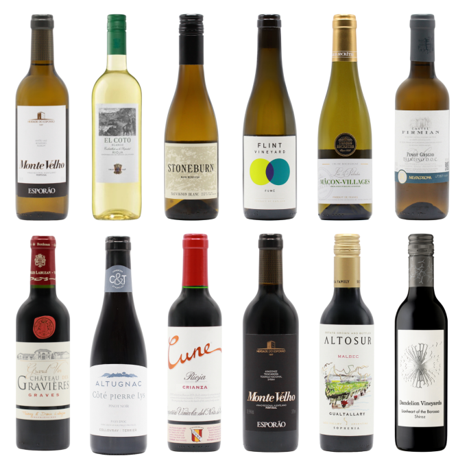 Favourite Whites & Reds Twelve HALVES (12×37.5cl)