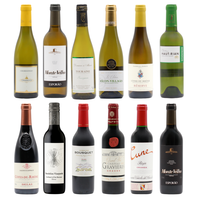 Favourite Whites & Reds Twelve HALVES (12×37.5cl)