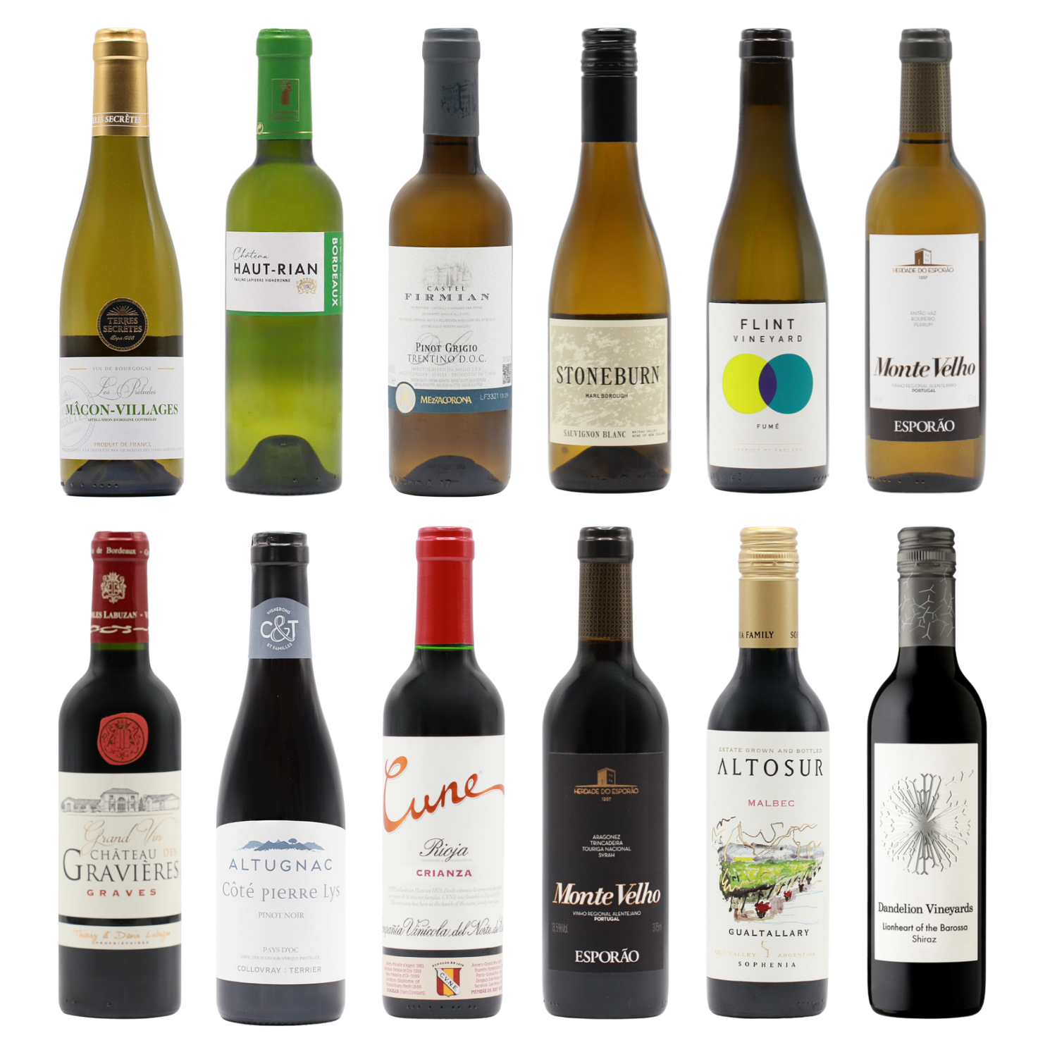 Favourite Whites & Reds Twelve HALVES (12×37.5cl)