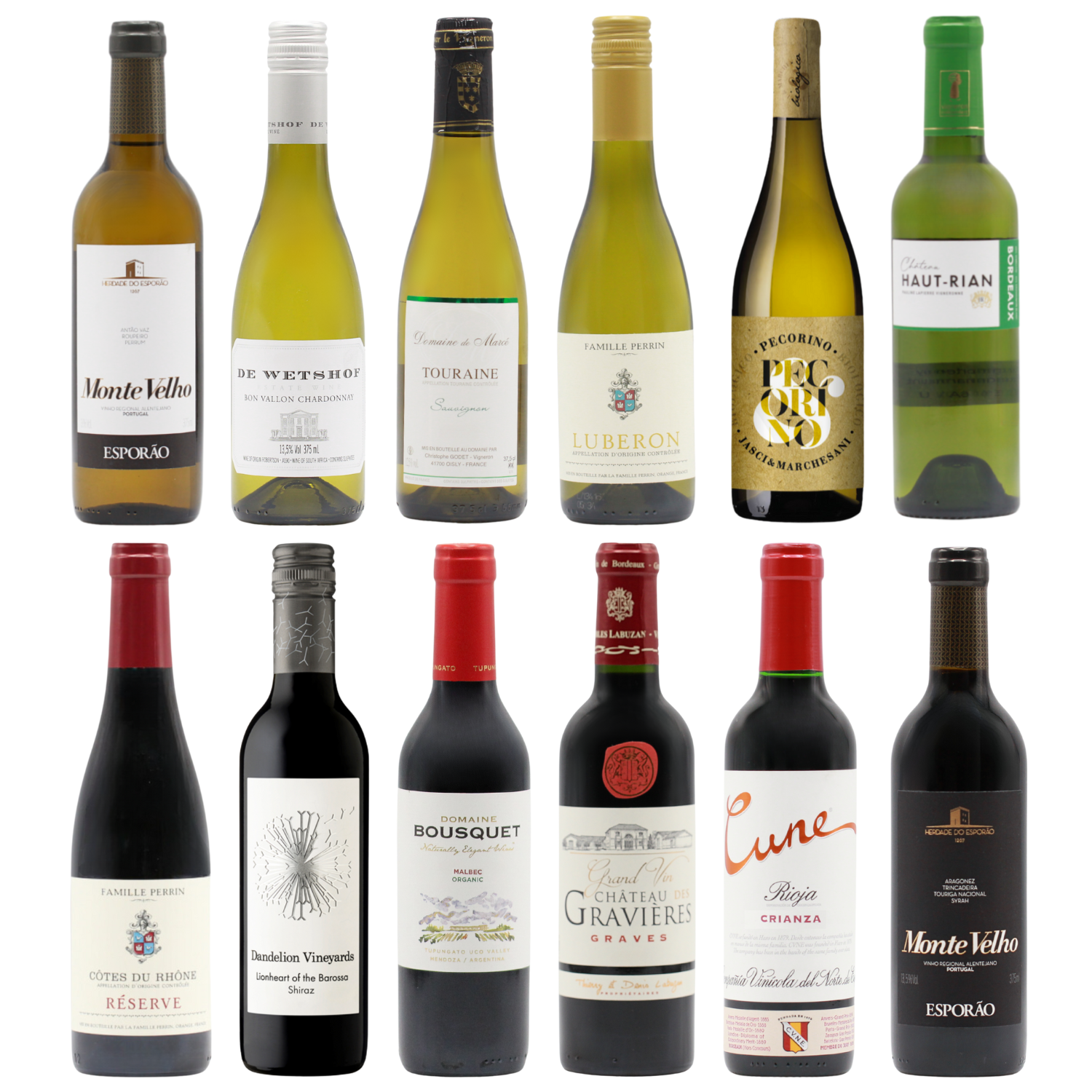 Favourite Whites & Reds Twelve HALVES (12×37.5cl)