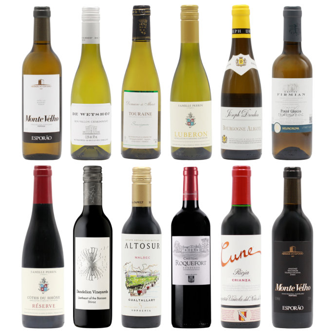 Favourite Whites & Reds Twelve HALVES (12×37.5cl)