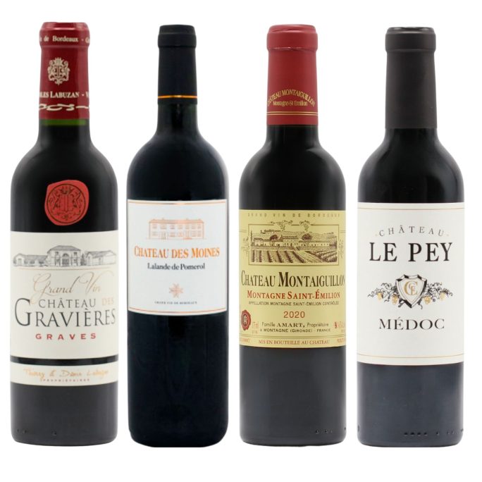 Mixed Case of Bordeaux Blends HALVES (4x37.5cl)