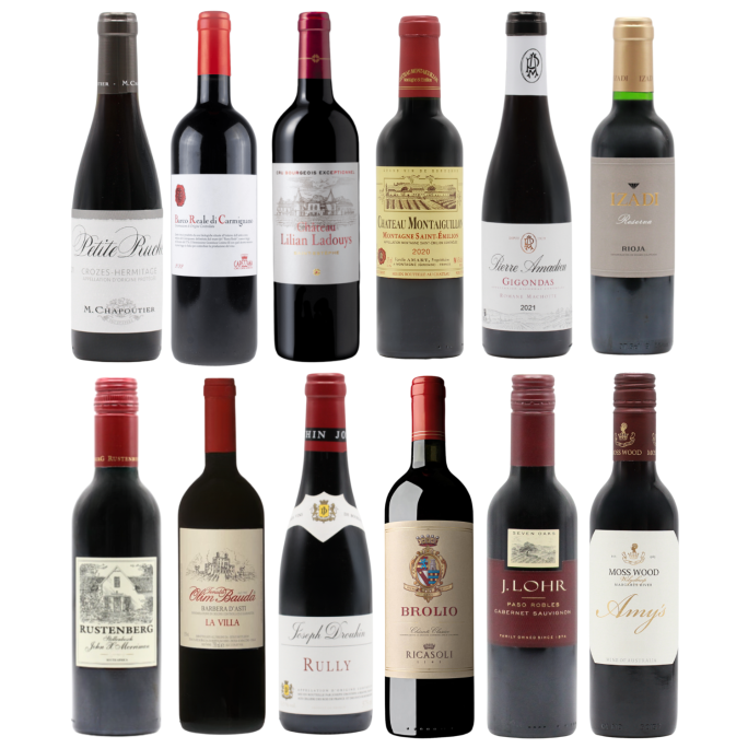Twelve Fine Reds HALVES (12x37.5cl)