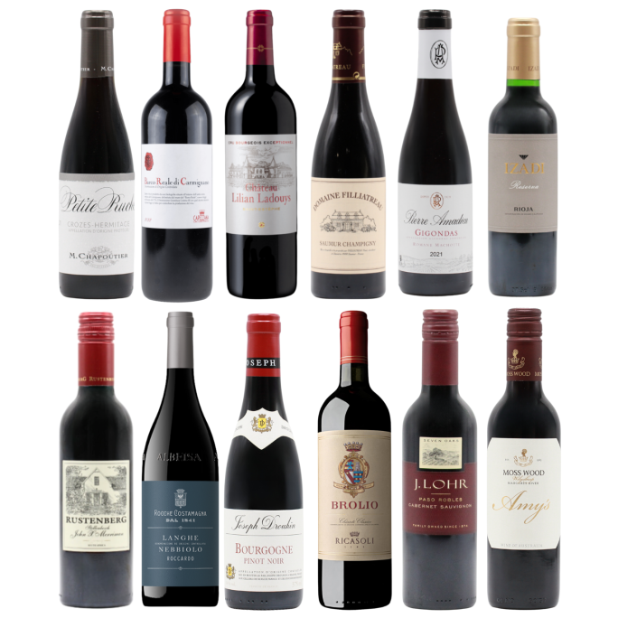 Twelve Fine Reds HALVES (12x37.5cl)