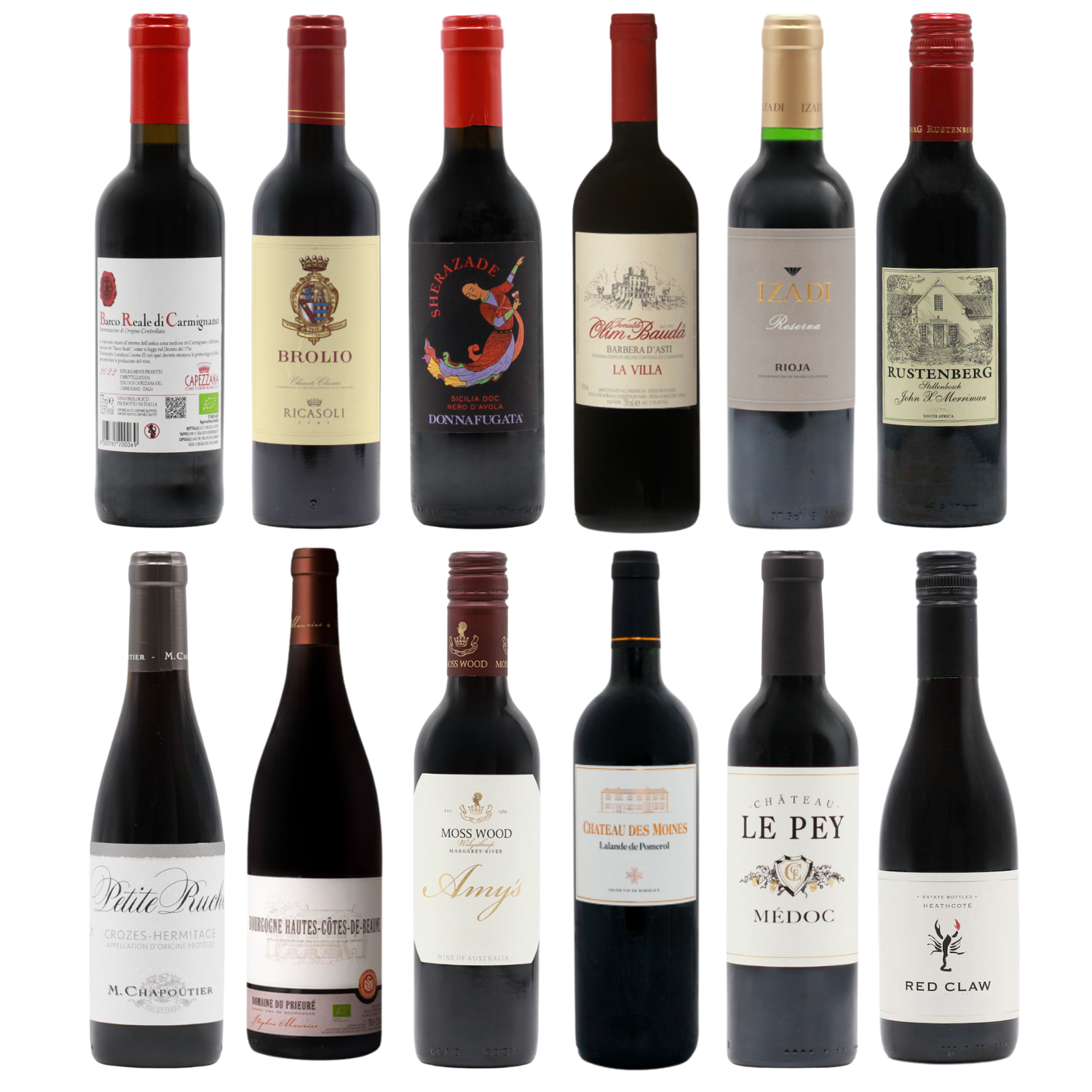 Twelve Fine Reds HALVES (12x37.5cl)