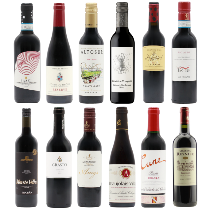 Favourite Reds Twelve HALVES (12×37.5cl)