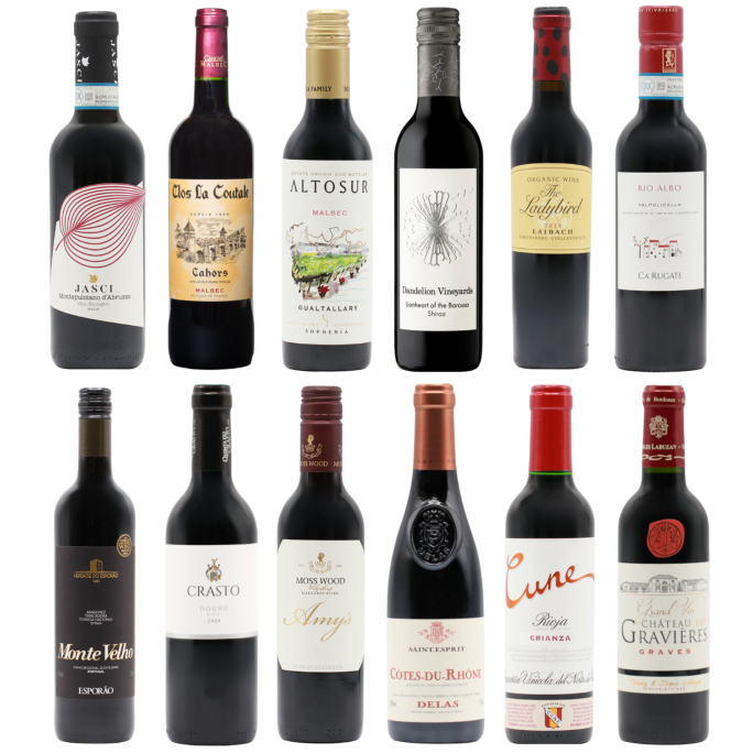 Favourite Reds Twelve HALVES (12×37.5cl)