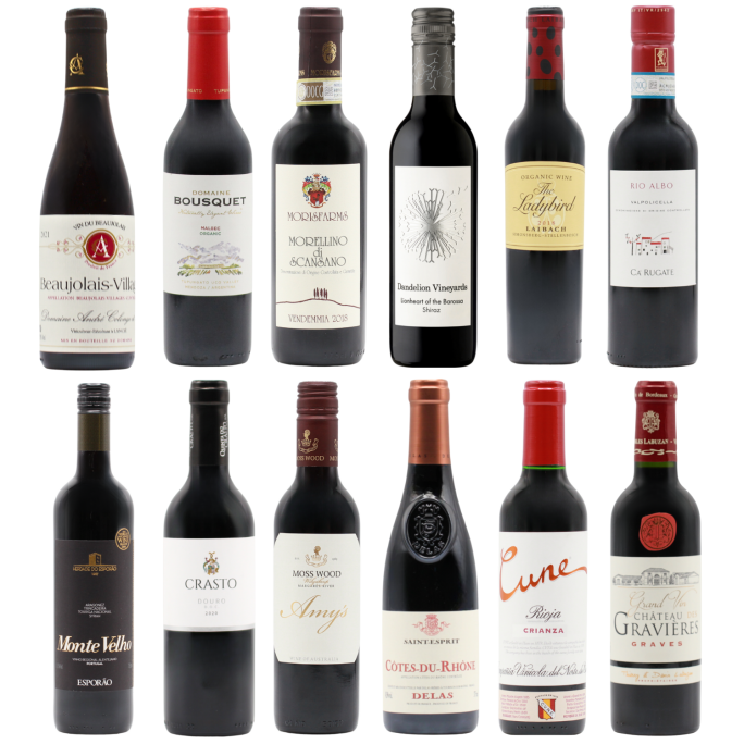 Favourite Reds Twelve HALVES (12×37.5cl)