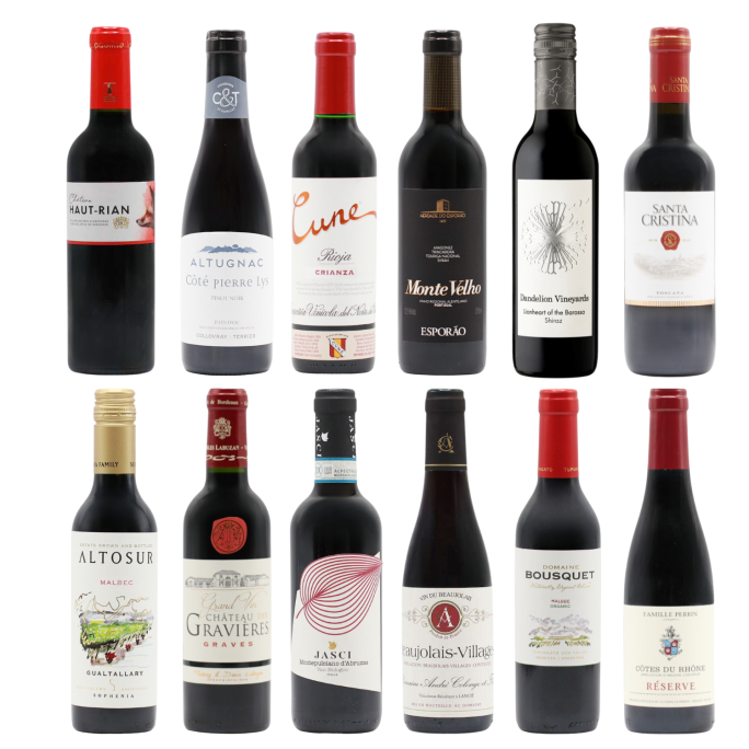 Favourite Reds Twelve HALVES (12×37.5cl)