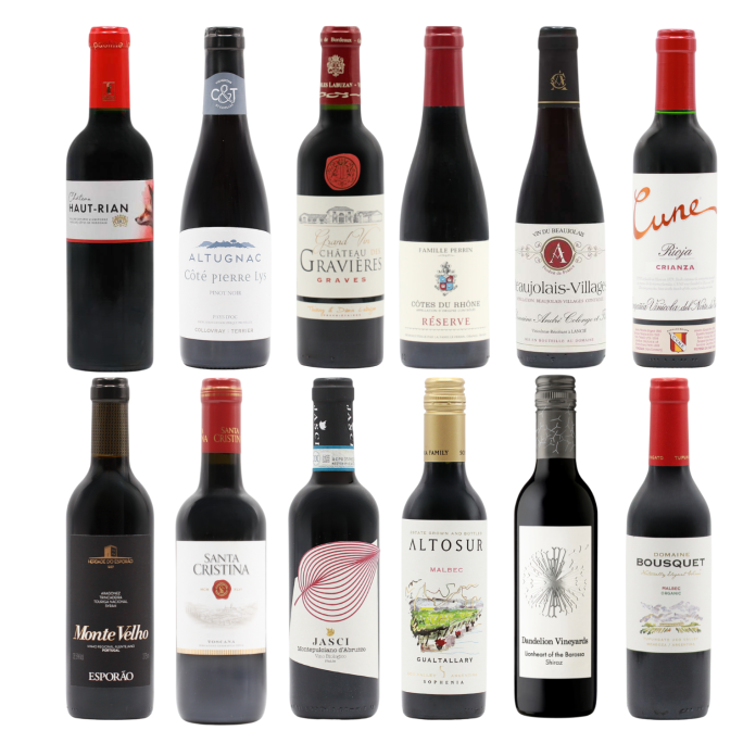 Favourite Reds Twelve HALVES (12×37.5cl)