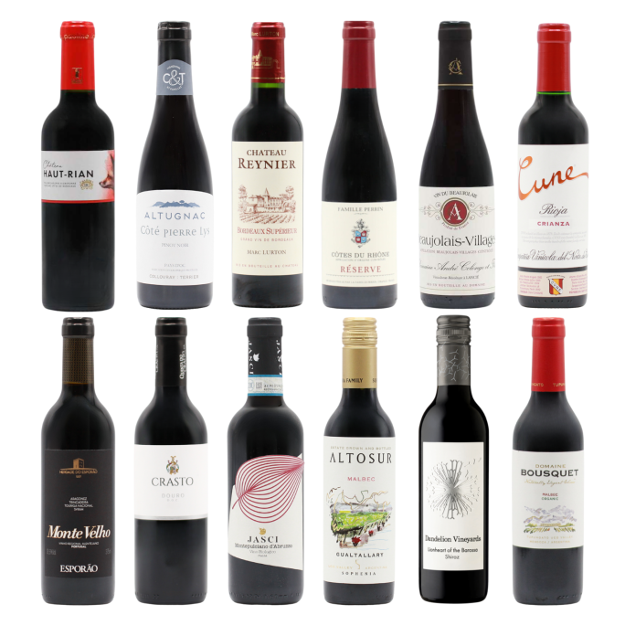 Favourite Reds Twelve HALVES (12×37.5cl)