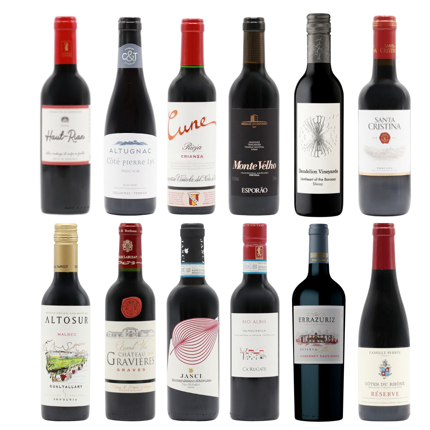 Favourite Reds Twelve HALVES (12×37.5cl)