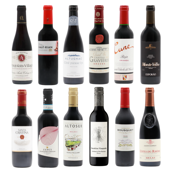 Favourite Reds Twelve HALVES (12×37.5cl)