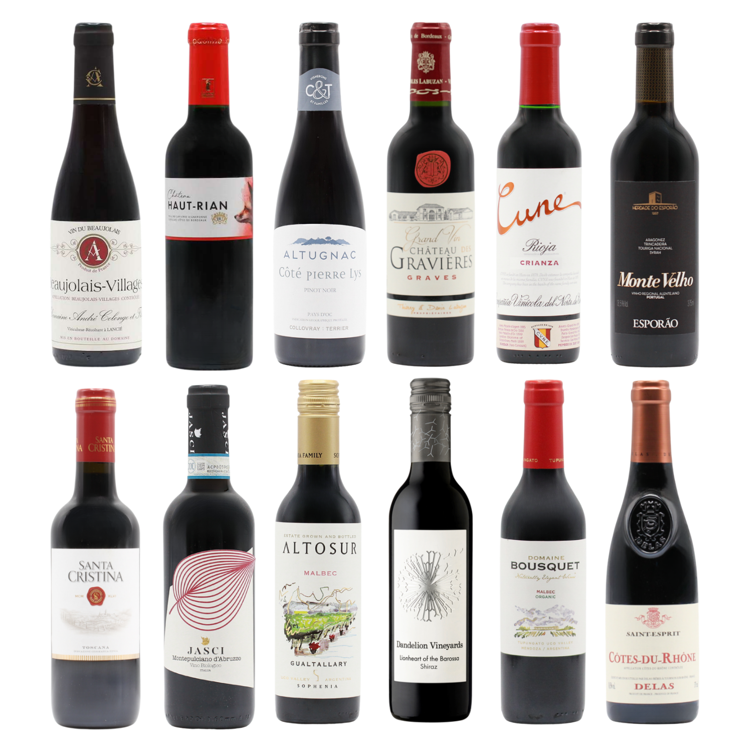 Favourite Reds Twelve HALVES (12×37.5cl)