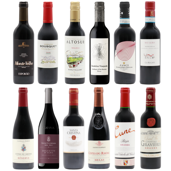 Favourite Reds Twelve HALVES (12×37.5cl)