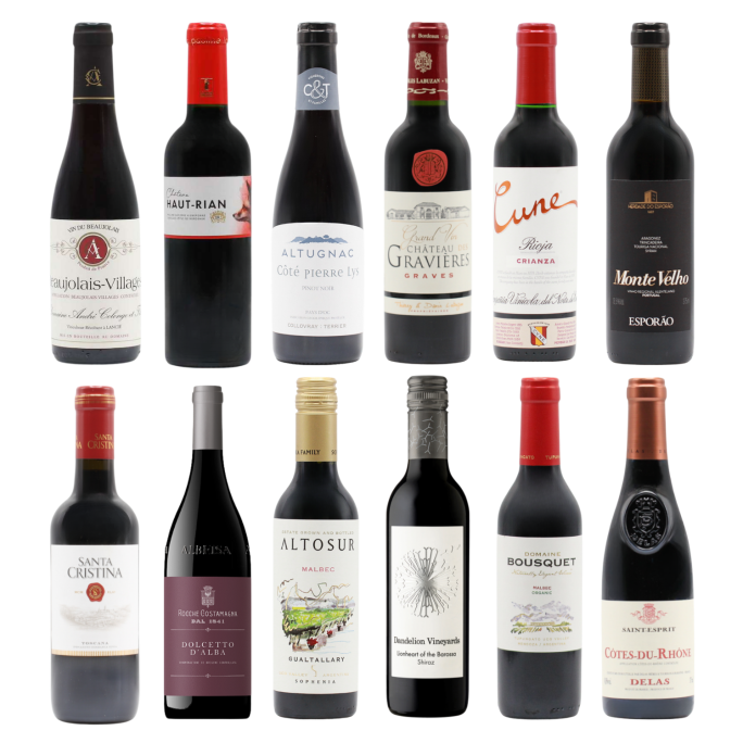 Favourite Reds Twelve HALVES (12×37.5cl)