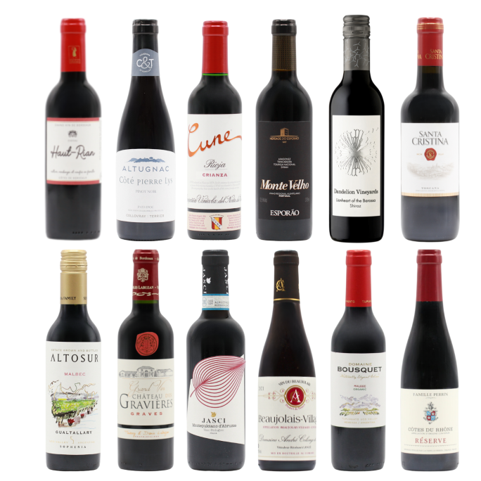 Favourite Reds Twelve HALVES (12×37.5cl)