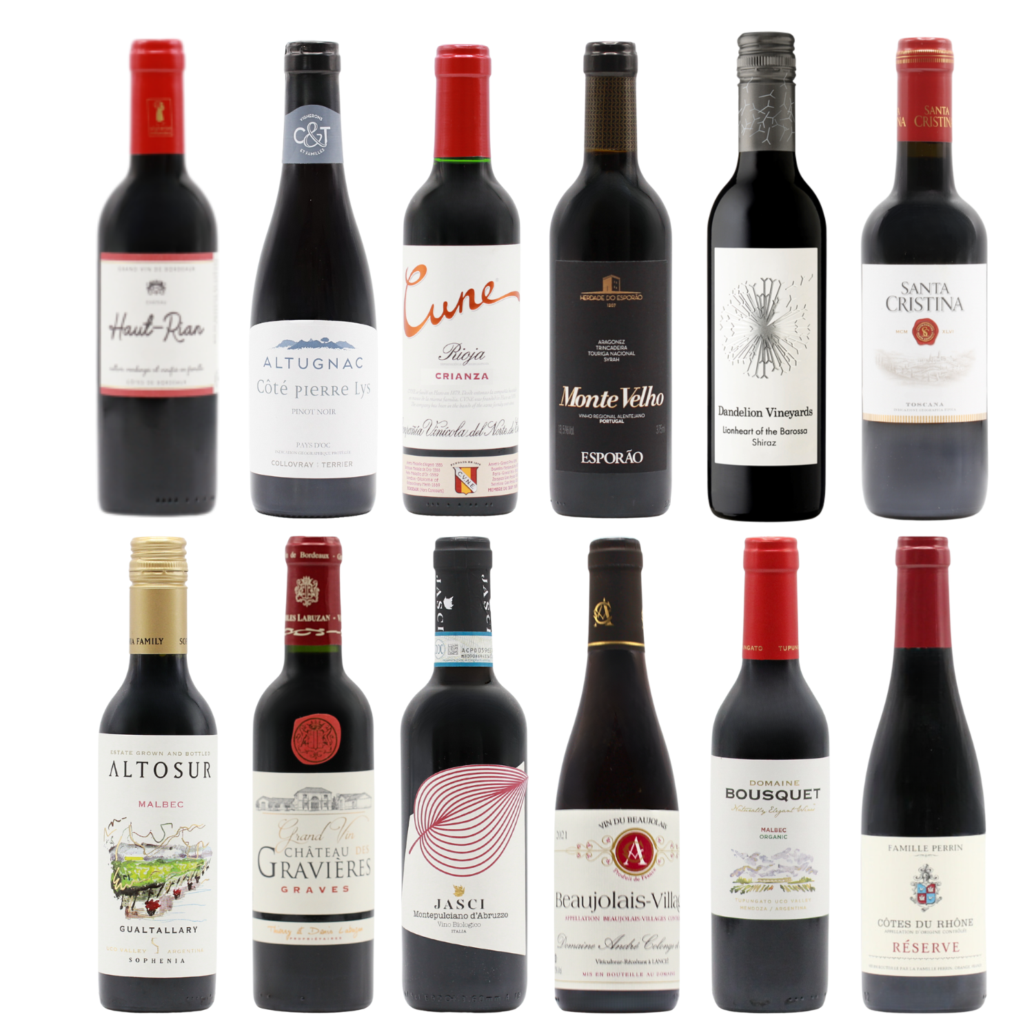 Favourite Reds Twelve HALVES (12×37.5cl)