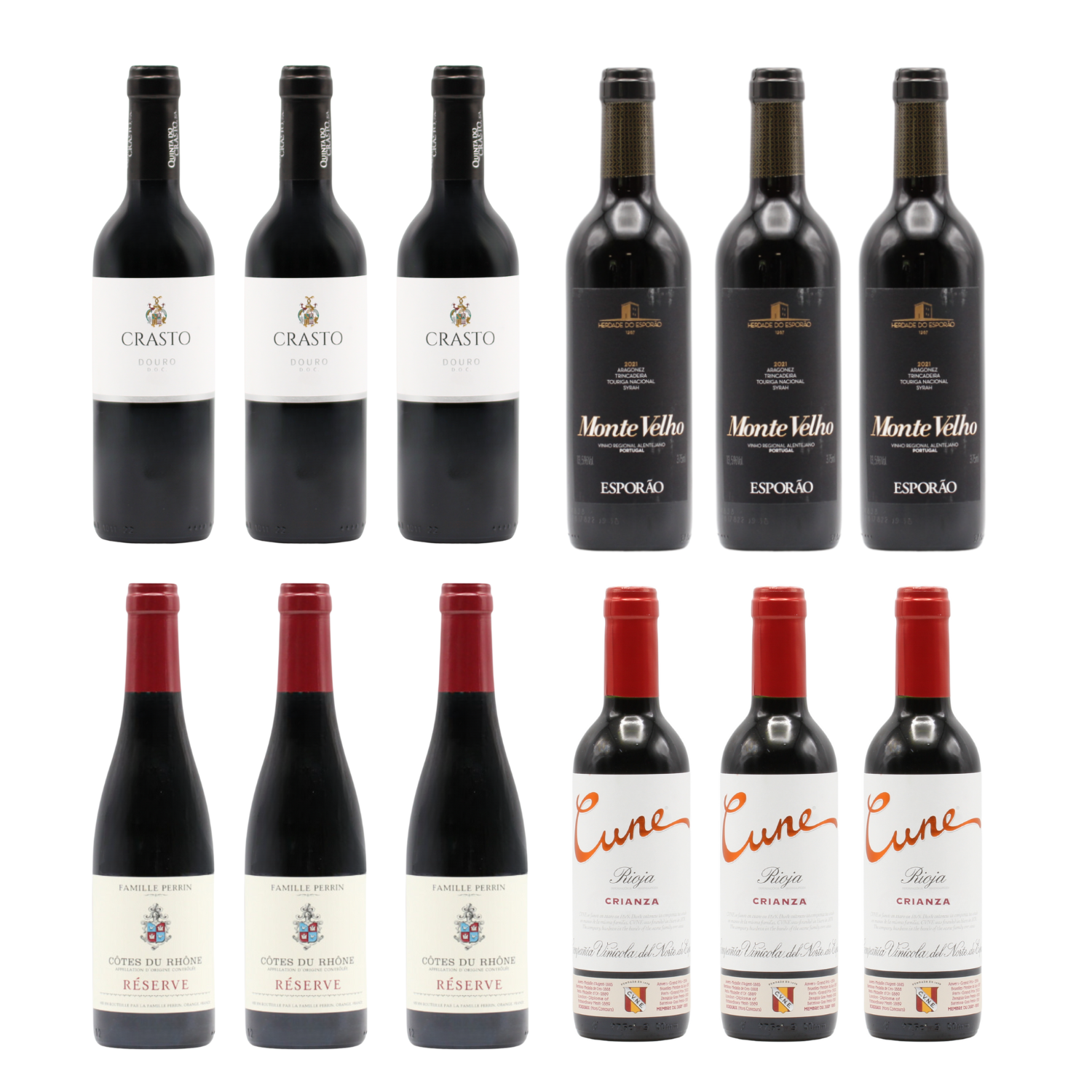 Midweek Reds Twelve HALVES (12x37.5cl)