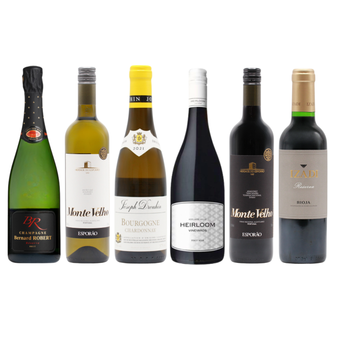 Merry Mix of Six BOTTLES (6x75cl) *Delivery from Wednesday 19th November