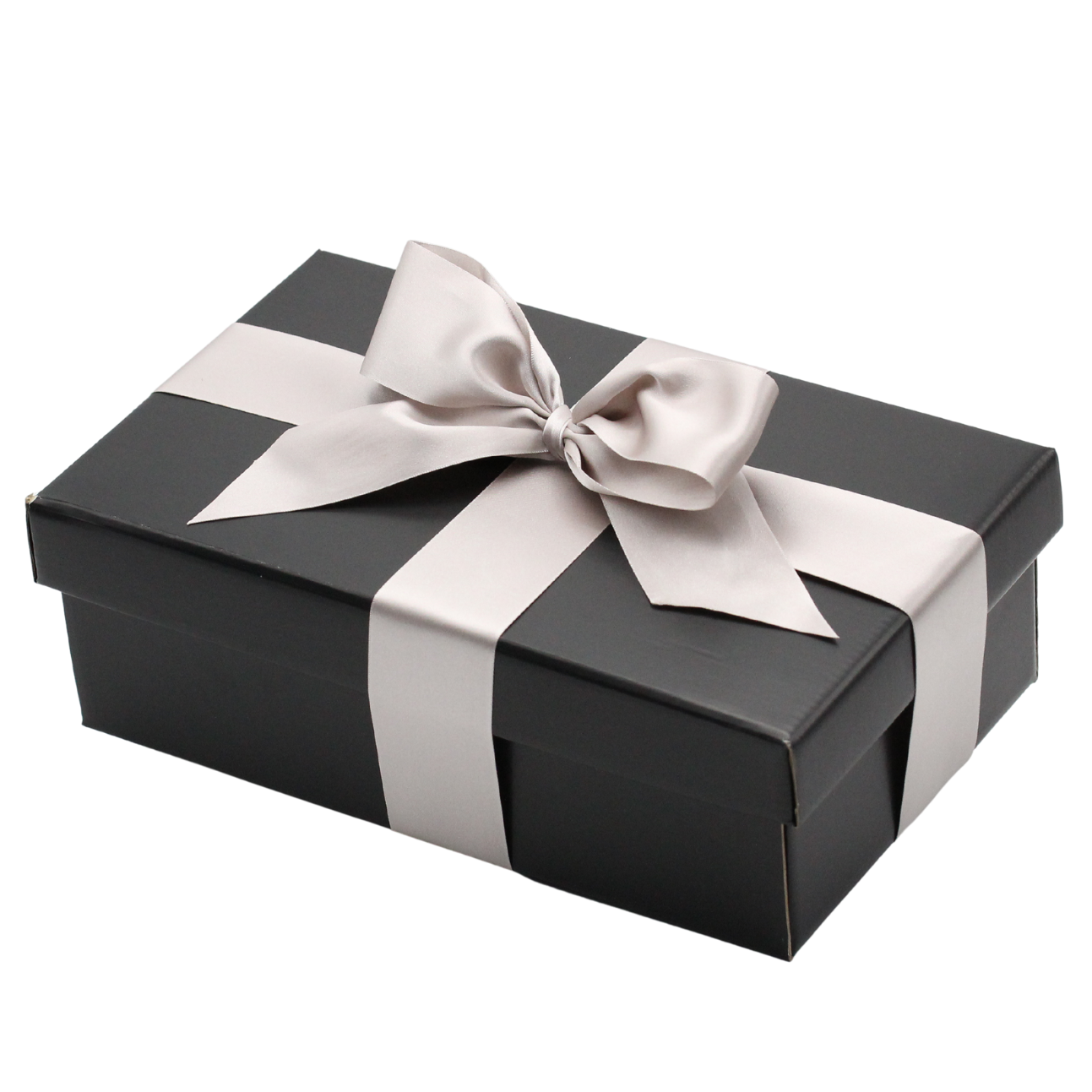 Gift Box or Present Box with Silver Ribbon Bow Isolated on White Background  Stock Illustration - Illustration of front, grey: 101115337