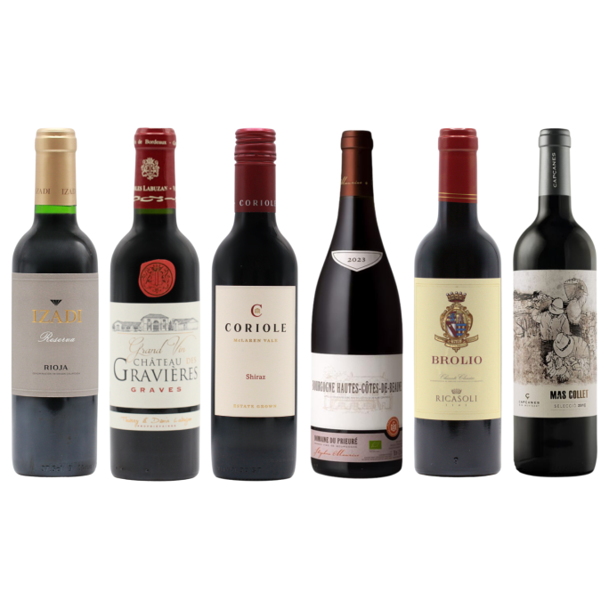 Six Fine Reds HALVES (6x37.5cl)