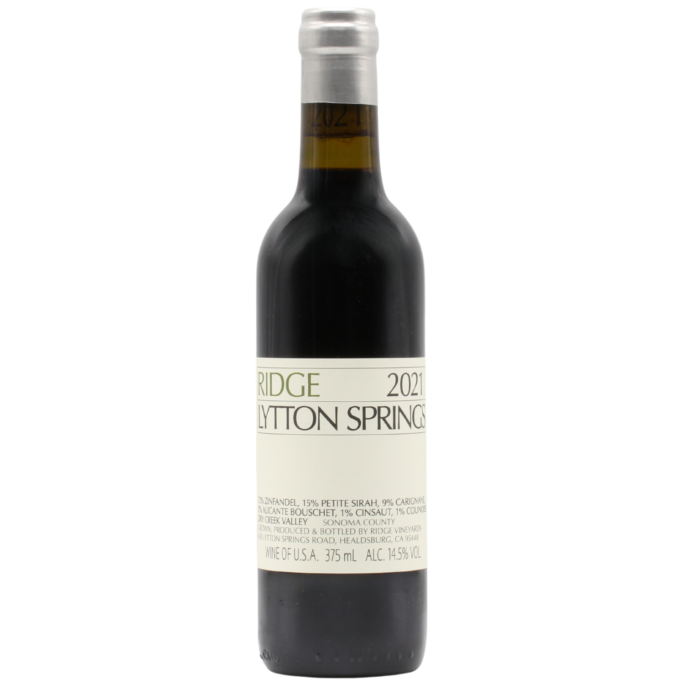 Ridge Vineyards Lytton Springs Sonoma County 2021 HALF Bottle (37.5cl)