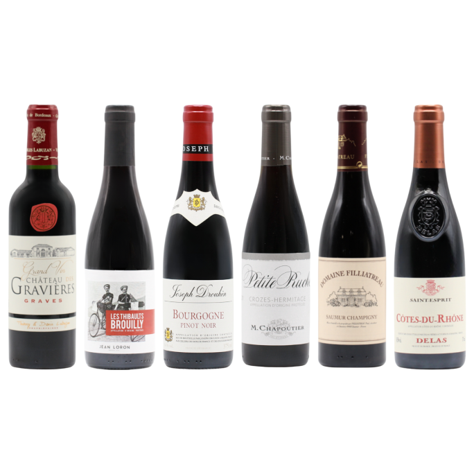 Six French Reds HALVES (6x37.5cl)