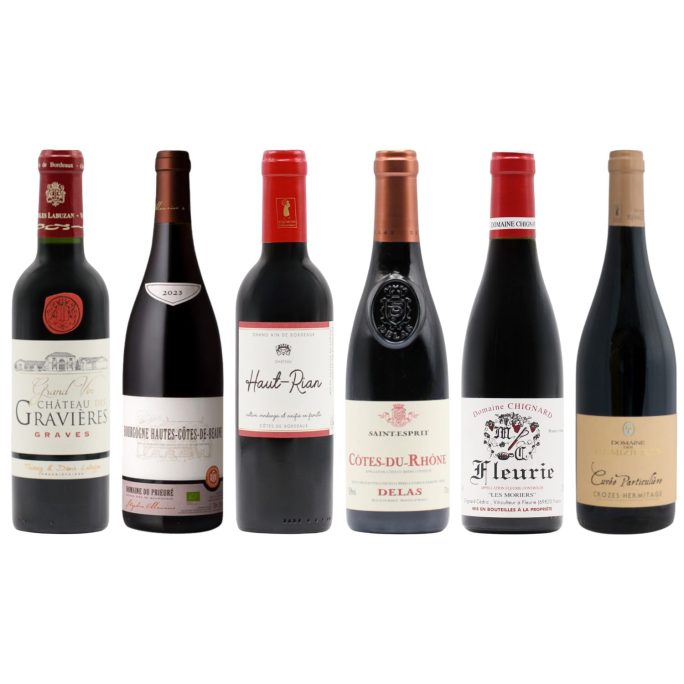 Six French Reds HALVES (6x37.5cl)