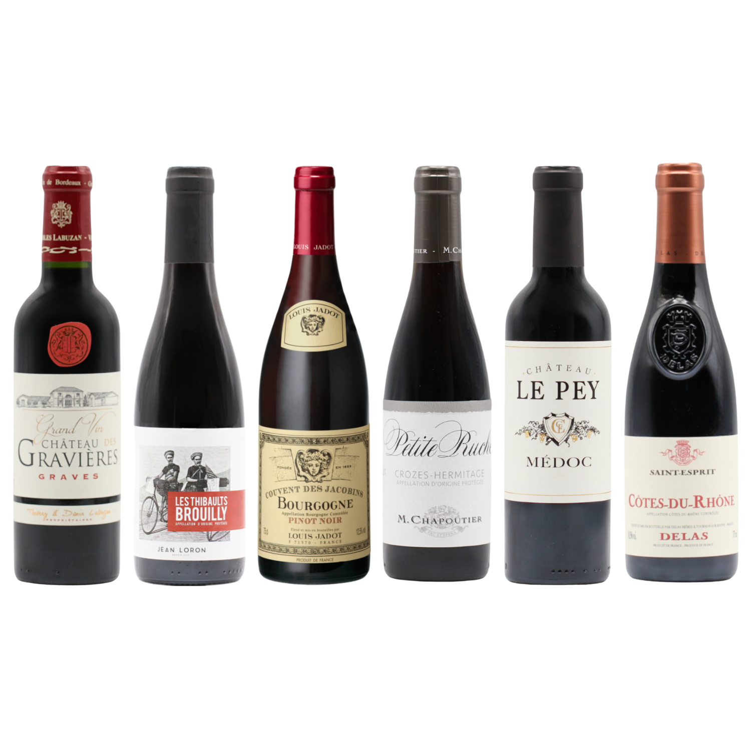 Six French Reds HALVES (6x37.5cl)