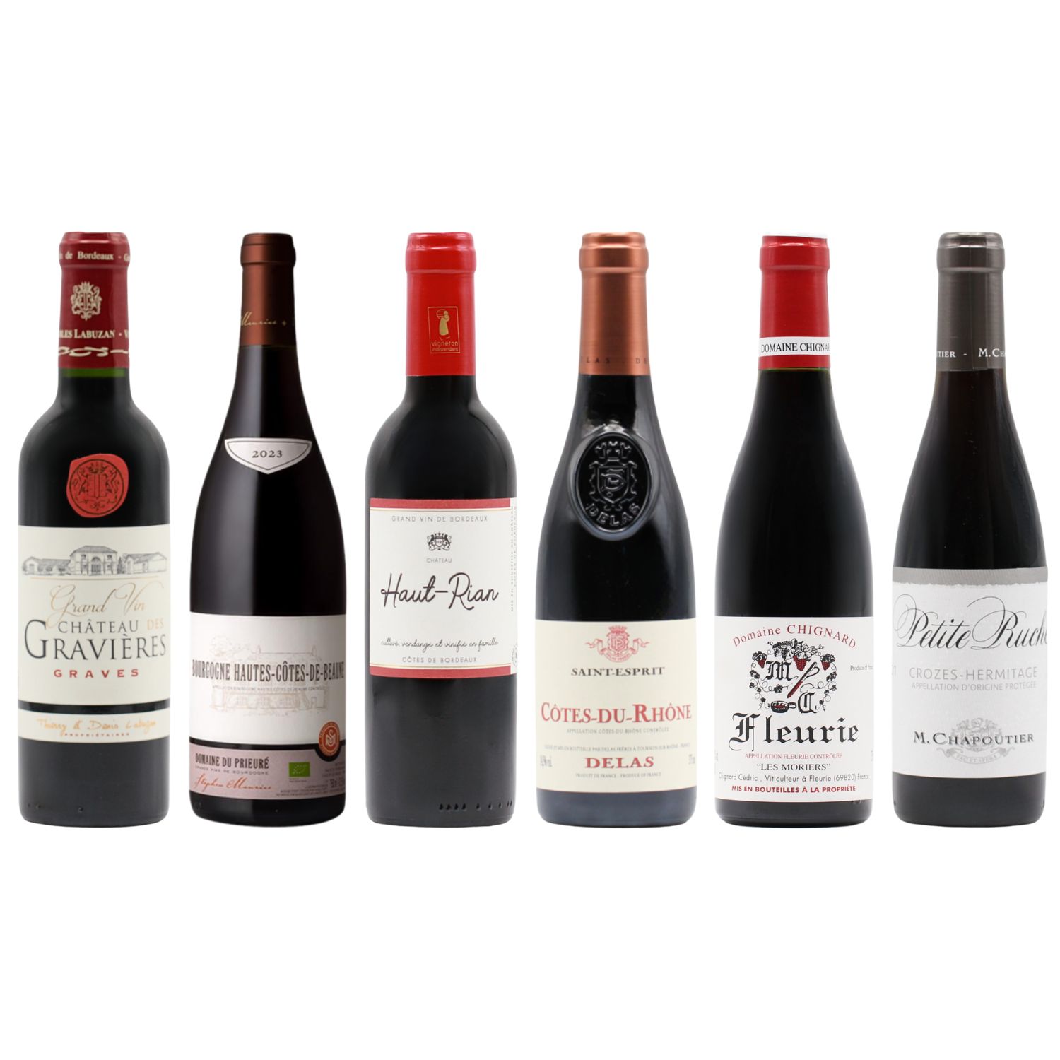 Six French Reds HALVES (6x37.5cl)