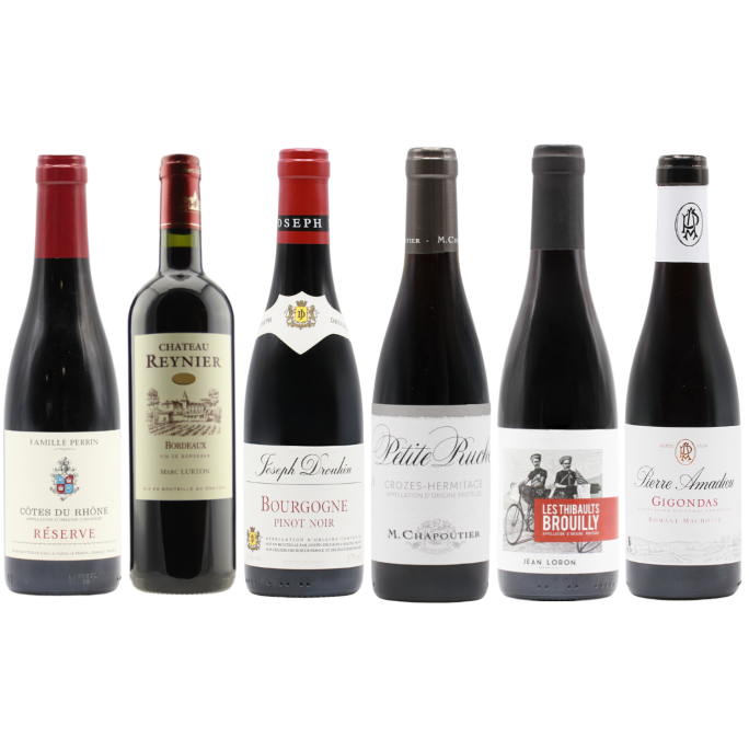Six French Reds HALVES (6x37.5cl)