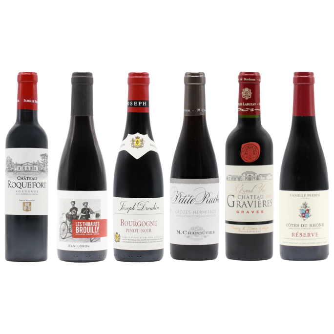 Six French Reds HALVES (6x37.5cl)