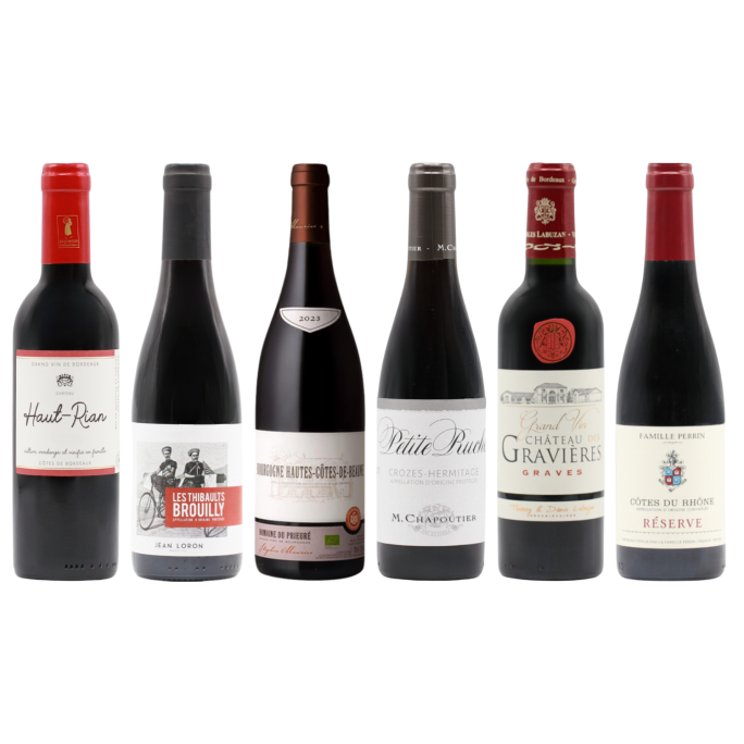 Six French Reds HALVES (6x37.5cl)
