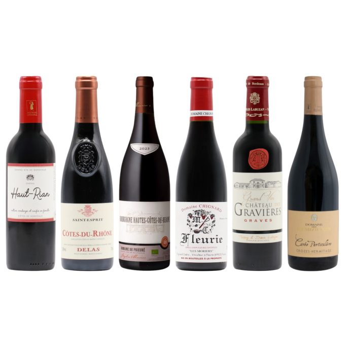 Six French Reds HALVES (6x37.5cl)