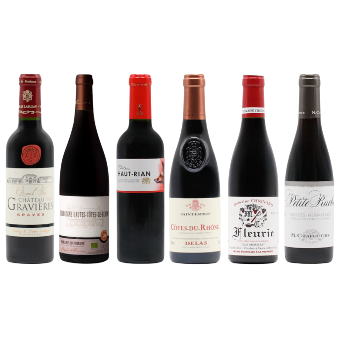 Six French Reds HALVES (6x37.5cl)
