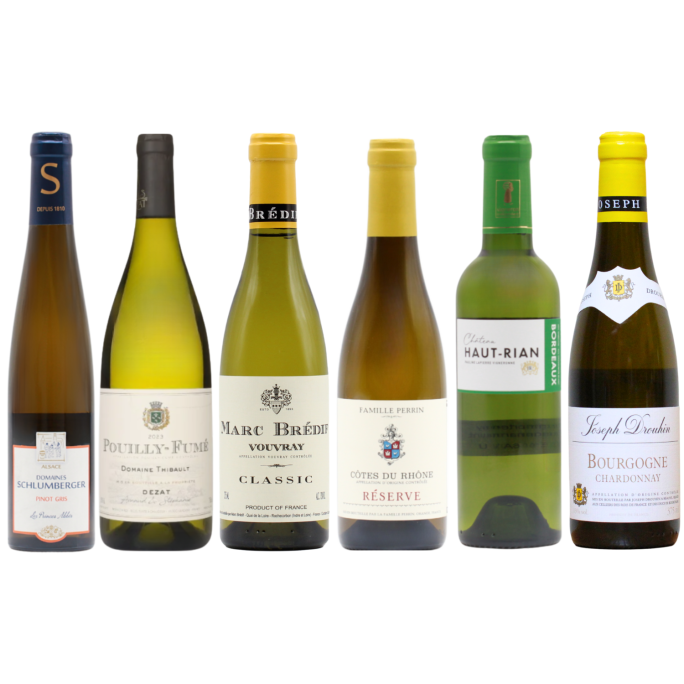 Six French Whites HALVES (6x37.5cl)